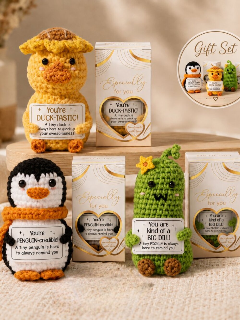 Gift Set Crochet Plush  – Cute Inspirational Gifts for Any Occasion